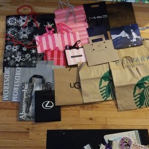 Lot of used shopping bags